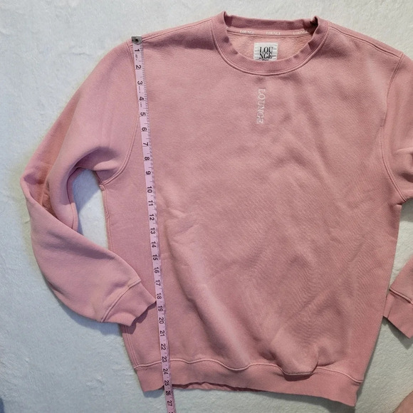 Lounge Apparel Pink Pullover Sweatshirt Lounge Print Athlesiure Size M EUC - Picture 6 of 6
